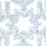 Decoratiune de Craciun, Decoratiune de Perete, Fulg, Alb, Holografic, Tinsel, 46cm, DCJ065 - imagine 4