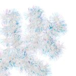 Decoratiune de Craciun, Decoratiune de Perete, Fulg, Alb, Holografic, Tinsel, 46cm, DCJ065 - imagine 5