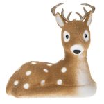 Decoratiune de Craciun, Figura Decorativa, din Spuma, Cerb, Maro - Alb, cu buline, 30X13, DCJ069 - imagine 2