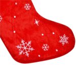 Decoratiune de Craciun, Cizmulita, Catifea, Rosie, 41cm, DCJ100 - imagine 5