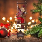 Decoratiune de Craciun, Moş Craciun, Scara, 60cm, DCJ117 - imagine 5