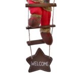 Decoratiune de Craciun, Moş Craciun, Scara, 60cm, DCJ117 - imagine 3