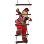 Decoratiune de Craciun, Moş Craciun, Scara, 60cm, DCJ117 - imagine 2