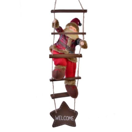 Decoratiune de Craciun, Moş Craciun, Scara, 60cm, DCJ117