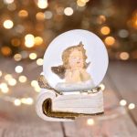 Decoratiune de Craciun, Glob Lichid, Ingeras, Carte,12.5cm, DCJ123 - imagine 5