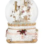 Decoratiune de Craciun, Glob Lichid, Muzical, Carusel, 17cm, DCJ127 - imagine 3