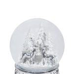 Decoratiune de Craciun, Glob Lichid, Muzical, Cerb, Brazi, 14cm, DCJ129 - imagine 3