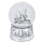 Decoratiune de Craciun, Glob Lichid, Muzical, Cerb, Brazi, 14cm, DCJ129