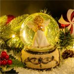 Decoratiune de Craciun, Glob Lichid, Muzical, Ingeras, 14cm, DCJ131 - imagine 5