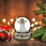 Decoratiune de Craciun, Glob Lichid, Muzical, Ingeras, 14cm, DCJ131 - imagine 3