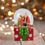 Decoratiune de Craciun, Glob Lichid, Mos Craciun, Cerb, Cadou,10cm, DCJ139 - imagine 4