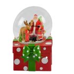 Decoratiune de Craciun, Glob Lichid, Mos Craciun, Cerb, Cadou,10cm, DCJ139 - imagine 5