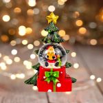 Decoratiune de Craciun, Glob Lichid, Mos Craciun, Brad,12cm, DCJ141 - imagine 5