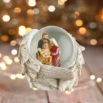Decoratiune de Craciun, Glob Lichid, Aripi de Inger, Familie, 6 cm, DCJ144 - imagine 3
