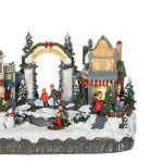 Decoratiune de Craciun, Magazine, cu Copii, Mos Craciun, Lumina & Miscare, 33x18x19cm, DCJ149 - imagine 4