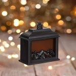 Decoratiune de Craciun, Felinar, Semineu, Decorativ, Negru 21x10x20cm, DCJ151 - imagine 5