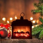 Decoratiune de Craciun, Felinar, Semineu, Decorativ, Negru 21x10x20cm, DCJ151 - imagine 2