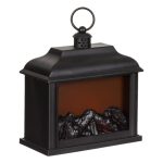 Decoratiune de Craciun, Felinar, Semineu, Decorativ, Negru 21x10x20cm, DCJ151 - imagine 3