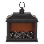 Decoratiune de Craciun, Felinar, Semineu, Decorativ, Negru 21x10x20cm, DCJ151