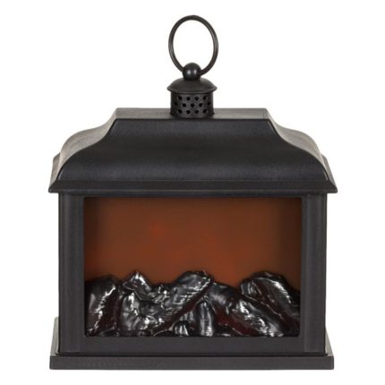 Decoratiune de Craciun, Felinar, Semineu, Decorativ, Negru 21x10x20cm, DCJ151