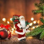 Decoratiune de Craciun, Mos Craciun, Realist, Rosu, Cadouri, 30 cm, DCJ152 - imagine 5