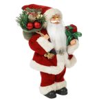 Decoratiune de Craciun, Mos Craciun, Realist, Rosu, Cadouri, 30 cm, DCJ152 - imagine 2