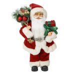 Decoratiune de Craciun, Mos Craciun, Realist, Rosu, Cadouri, 30 cm, DCJ152