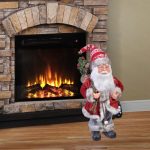 Decoratiune de Craciun, Figura, Mos Craciun, cu Felinar, 25cm, DCJ153 - imagine 2