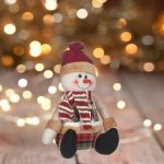 Decoratiune de Craciun, Figura, Om de Zapada, Fular, Caciula, 24cm, DCJ166 - imagine 5