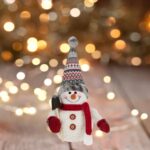 Decoratiune de Craciun, Figurina, Om de Zapada, cu Lopata, Caciula, Fular, 47cm, DCJ172 - imagine 3