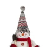 Decoratiune de Craciun, Figurina, Om de Zapada, cu Lopata, Caciula, Fular, 47cm, DCJ172 - imagine 5