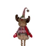 Decoratiune de Craciun, Figurina, Cerb, Haina, Zakar, Picioare, Extensibile, 108-150cm, DCJ202 - imagine 5