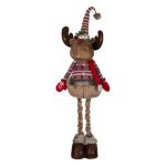 Decoratiune de Craciun, Figurina, Cerb, Haina, Zakar, Picioare, Extensibile, 108-150cm, DCJ202