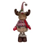 Decoratiune de Craciun, Figurina, Cerb, Haina, Zakar, Picioare, Extensibile, 108-150cm, DCJ202 - imagine 3