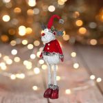 Decoratiune de Craciun, Figurina, Cerb, Rosu, 97cm, DCJ205 - imagine 5