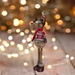 Decoratiune de Craciun, Figurina, Cerb,  Jacheta, Blana, 90cm, DCJ206 - imagine 5