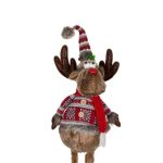 Decoratiune de Craciun, Figurina, Cerb,  Jacheta, Blana, 90cm, DCJ206 - imagine 4