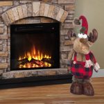 Decoratiune de Craciun, Figurina, Cerb, Pantaloni, cu Carouri, 45cm, DCJ208 - imagine 2