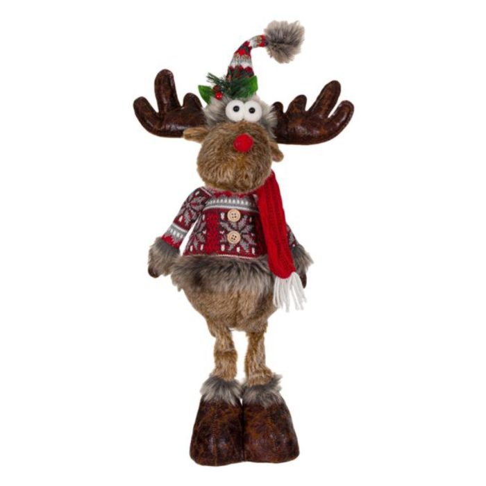 Decoratiune de Craciun, Figurina, Cerb, Jacheta, Blana, 56cm, DCJ209 - imagine 1