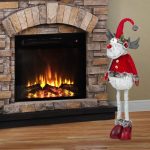 Decoratiune de Craciun, Figurina, Cerb, Rosu, 97cm, DCJ213 - imagine 2