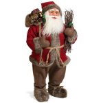 Decoratiune de Craciun, Figurina, Mos Craciun, Cadouri & Crengi, 81cm, DCJ214