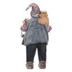 Decoratiune de Craciun, Figurina, Mos Craciun, Alb cu Felinar, 80cm, DCJ215 - imagine 5