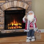 Decoratiune de Craciun, Figurina, Mos Craciun, Sac, cu Cadouri 46cm, DCJ217 - imagine 2