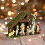 Decoratiune de Craciun, Lesle, 28x9x18cm, 9 Figurine, DCJ233 - imagine 3