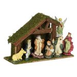 Decoratiune de Craciun, Lesle, 28x9x18cm, 9 Figurine, DCJ233 - imagine 2