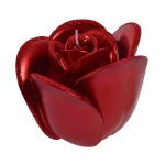 Decoratiune de Craciun, Lumanare, Trandafir, Rosu, Burgund, Glitter, 12x12x10cm, DCJ241 - imagine 2