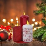 Decoratiune de Craciun, Set, Lumanari, Rosii, Alba, Glitter, 3buc, DCJ248 - imagine 5