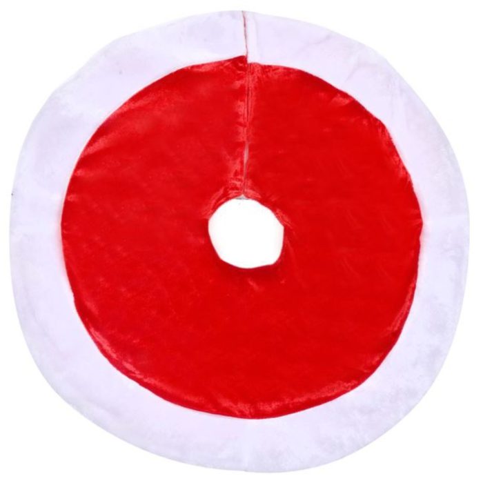 Decoratiune de Craciun, Fusta, Brad, Rosie, Catifelata, Alba, 66cm, DCJ254 - imagine 1