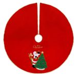 Decoratiune de Craciun, Fusta, Brad, Pasla, Rosie, Mos Craciun, Brad, 1m, DCJ255