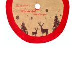 Decoratiune de Craciun, Fusta, Brad, Bej ,Iuta, Cerbi 102cm, DCJ257 - imagine 3